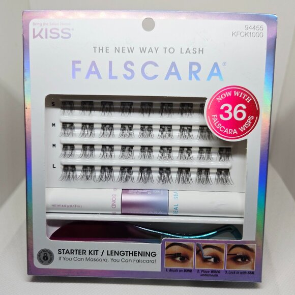 NIB Kiss Falscara Special Edition Starter Kit, Lash Clusters, Lengthening Wisps - Picture 1 of 8